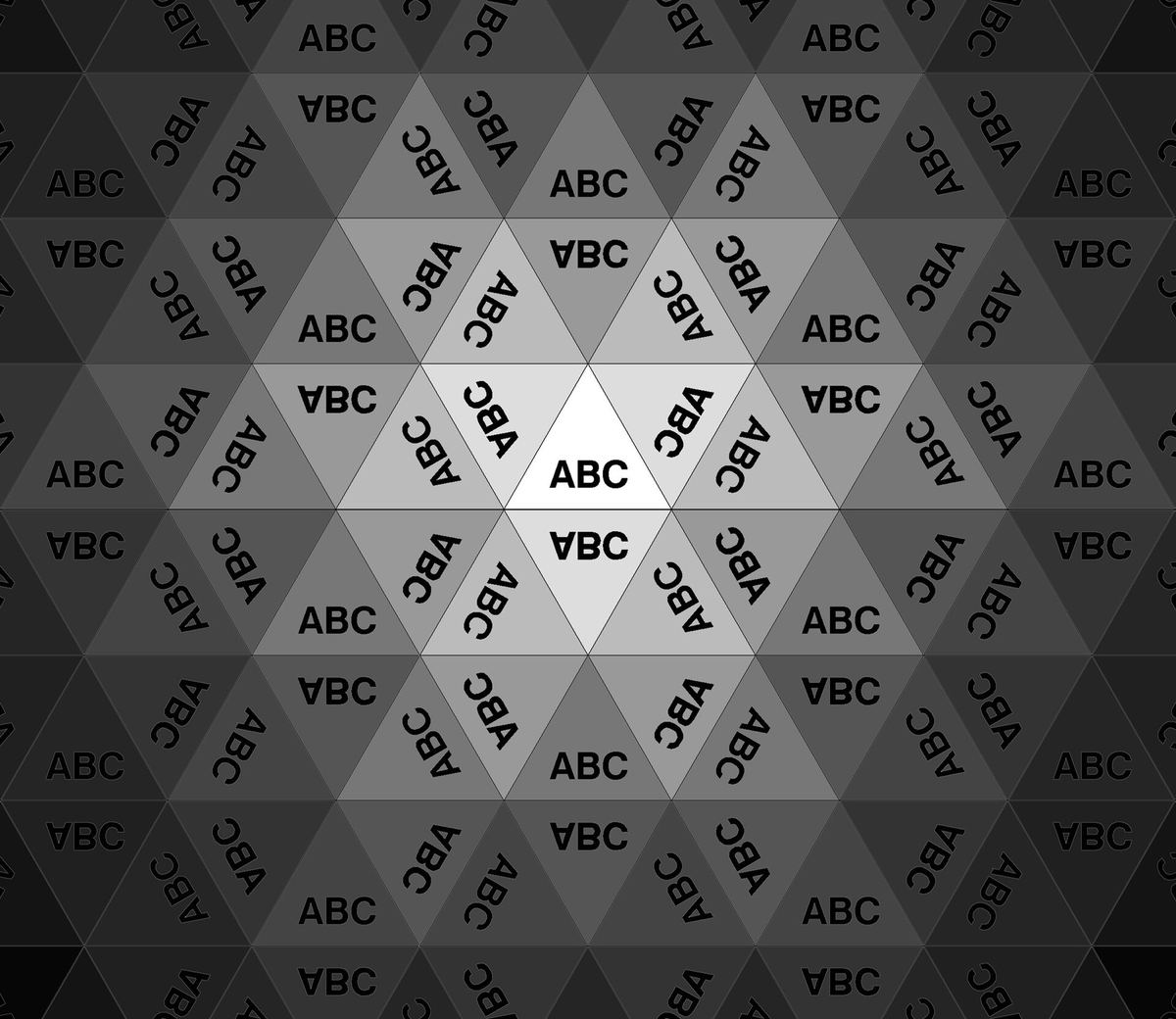 Buchstaben im Kaleidoskop: Welche bleiben gleich, welche werden gespiegelt?