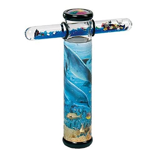 Goki 15310 Kaleidoskop mit Zauberstab Delfin, blau, Large