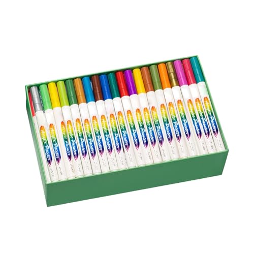 Fulenyi Acrylfarben-Stifte-Set, nicht klebrig, feine Spitze, feine Spitze, Acrylfarbstifte, farbige Marker mit Aufbewahrungsbox für Kinder und Erwachsene