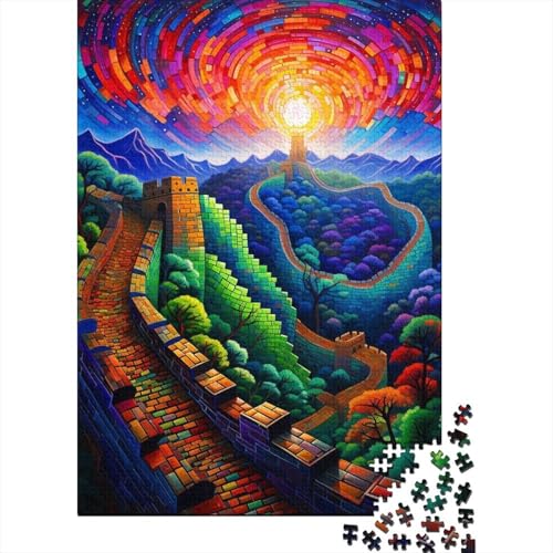 Kaleidoskop-Himmel, Holzpuzzle für Erwachsene, Puzzle 1000 Teile für Erwachsene, schwierige Puzzles, nachhaltiges Puzzle für Erwachsene 29,53x19,69 Zoll