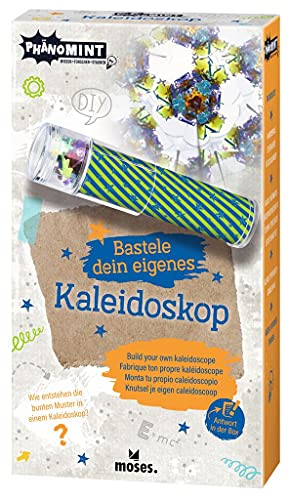 moses. 30327 PhänoMINT Kaleidoskop selber basteln – Bastel-und Experimentier-Set für Kinder, Vielseitiges Material mit bunten Farben und Materialmix, DIY für neugierige Kids, zzzz-s